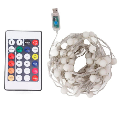 CADENA DE BOLAS DE LUZ MULTICOLOR